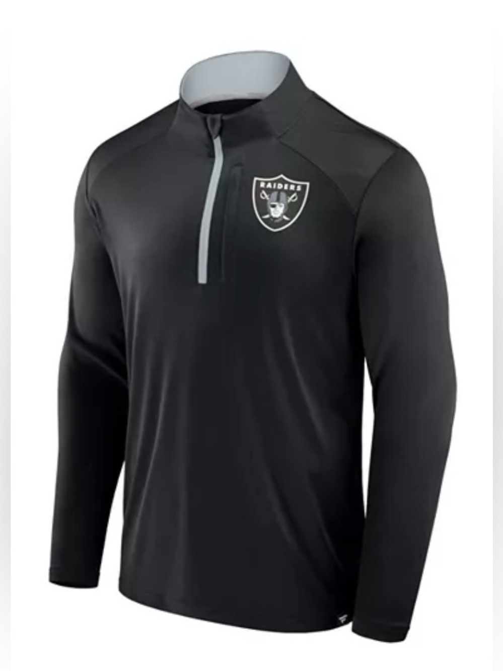 NFL Team Apparel Las Vegas Raiders Lightweight Quarter-Zip Performance Jacket